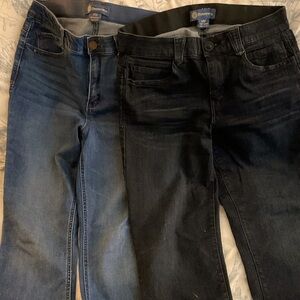 Democracy Women's Skinny Jeans in Blue and Black